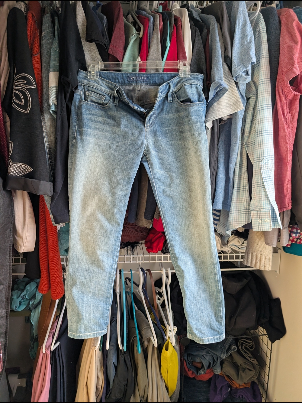 Guess Medium Blue Denim Jeans with Faded Wash
